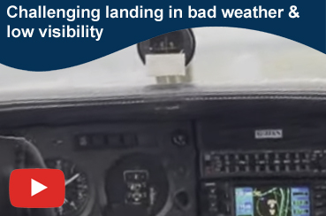 Challenging landing in bad weather & low visibility